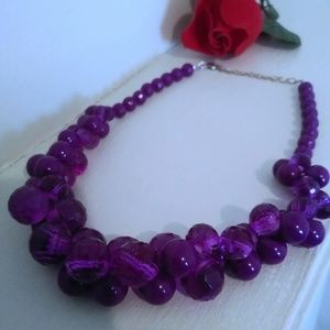 Purple bead necklace